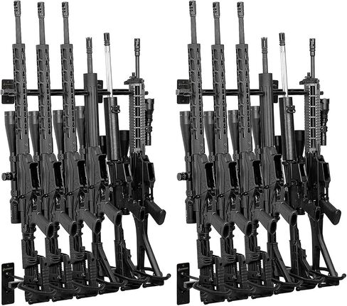 GOHIKING Metal Gun Rack Wall Mount Rifle Shotgun Hooks and Bow Mount Hangers with Soft Padding Heavy Duty Wall Gun Rack Display Stand in Saudi Arabia