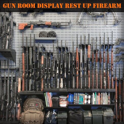 GOHIKING Metal Gun Rack Wall Mount Rifle Shotgun Hooks and Bow Mount Hangers with Soft Padding Heavy Duty Wall Gun Rack Display Stand in Saudi Arabia