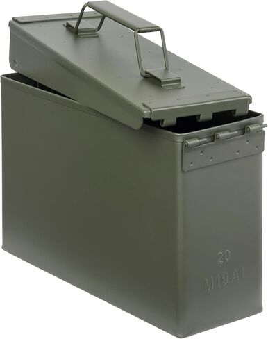 Allen Company Classic Steel Ammo Box, Lockable & Waterproof Lid, 2 Sizes: .30 / .50 Caliber, Army Green in Saudi Arabia