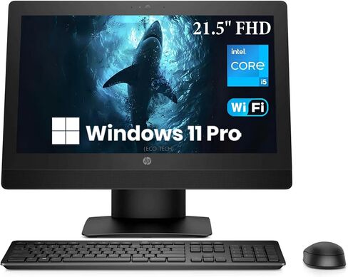 HP ProOne 600 G3 All-in-One Desktop Computer PC, 21.5-inch FHD Display, Core i5-7500 3.4GHz, 8GB RAM, 256GB SSD, Keyboard and Mouse, WiFi, Windows 11 Pro (Renewed) in Saudi Arabia