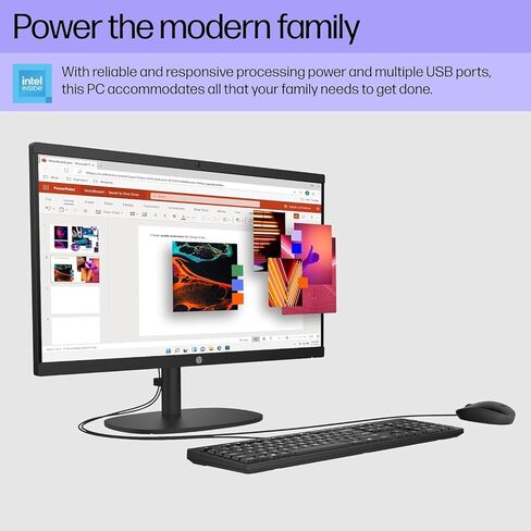 كمبيوتر مكتبي HP الكل في واحد مقاس 22 بوصة FHD للاستخدام اليومي، وحدة المعالجة المركزية Intel رباعية النواة من الجيل الثالث عشر، وذاكرة DDR5 سعة 8 جيجابايت، وتخزين 128 جيجابايت، وHDMI، ونوع C، وواي فاي، وكاميرا ويب عالية الدقة، وWin11 Pro (متجدد) in Saudi Arabia