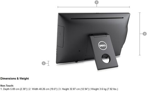 Dell Optiplex 3050 AIO Desktop Win11، 3050 كمبيوتر الكل في واحد، Intel 6th Gen Core i5-6500، ذاكرة الوصول العشوائي 8 جيجابايت، 256 جيجابايت SSD، DisplayPort، Windows 11 Pro (متجدد) in Saudi Arabia