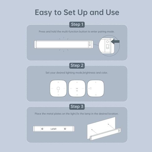 Motion Sensor for Cabinet Lights, Dimmable, Adjustable Color Temperature, Magnetic Mount, for Kitchens Closets Hallways Bathrooms Stairway (Motion Control) in Saudi Arabia