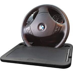 Xindell Steering Wheel Desk - Car Laptop Tray Table, Office Computer Holder - Front Seat Organizer, Vehicle Mount Workstation