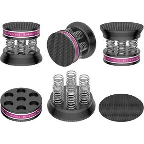 Spring Speaker Isolation Stand Feet, Aluminum Non-Slip Speaker Floor Protectors, Sound Dampening Anti Vibration Speaker Base Pad for HiFi Amplifier/DAC/Turntable/Player 4PCS (Black)