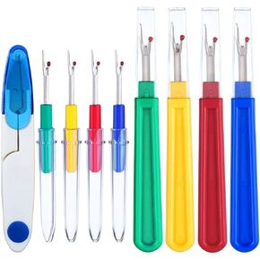 Seam Sewing Ripper Set, KINGMAS 9 Pcs Thread Remover Kit Handy Stitch Ripper Sewing Tools with 1 Scissors for Opening Seams and Hems in Kuwait