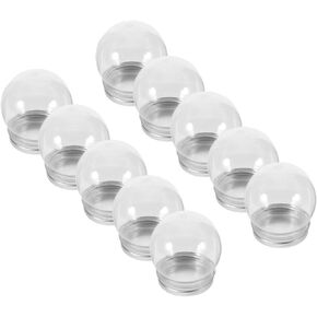 Beatifufu 10pcs Snow Globe Christmas Empty Water Globes Snow Globe Screw Off Cap Plastic Snow Globe Plastic Ball Ornament Snowglobe Making Kit Adult Craft Kits DIY Props Plant Jesus Child