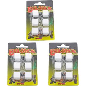 DQITJ 18 Pcs Small Reptile Calcium Stone Natural Calcium Mineral for Reptiles Turtle Tortoise Lizard Frog Chameleon (3 Pack)