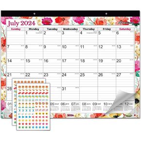 CRANBURY Large Desk Calendar 2025, Use Now to Dec 2025, 22x17 Monthly Desktop Calendar, 2024-2025 Deskpad Calendar or Extra Large Wall Calendar 17 x 22, Includes Stickers in Saudi Arabia