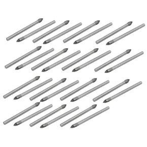 uxcell A17010200ux0544 Metal Round Shank Triangle Head Tile Drill Bit (Pack of 30)