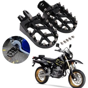 AnXin Dirt Bike Foot Pegs Motorcycle Footpegs Lengthen Foot Pedals Rests CNC for DRZ400 00-04 DRZ400E 00-07 DRZ400S 00-19 DRZ400SM 05-19 RM250 RM125 89-06 RM250Z 01-06 RMX250 89-96 Dirt Bike Black