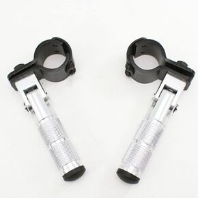 Universal Motorcycle Folding Rearsets Folded Motorbike Footrest Bicycle Footpegs Foot Pegs Pedal (Black)
