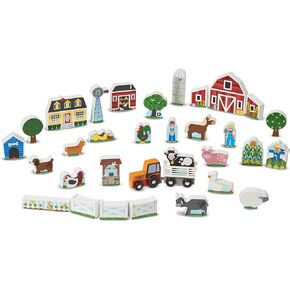 Melissa & Doug Wooden Farm & Tractor Play Set (FFP)