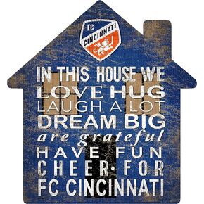 Fan Creations MLS FC Cincinnati Unisex FC Cincinnati House Sign, Team Color, 12 inch