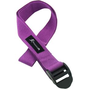 ProsourceFit Durable Cotton Cinch Buckle Yoga Strap for Stretching, Flexibility & Physical Therapy