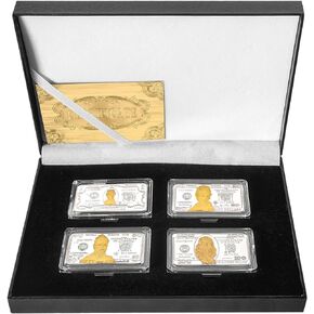 Challenge Gold Bar with Coin Holder America Collectables Coin Bullion Set Box