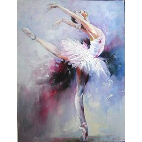 Arts Road, Hand Painted Abstract Wall Art Decor for Living Room, Office,Bedroom,Spanish Flamenco Dancer in Red Dress Oil Paintings on Canvas,Women Dancing Art Pictures,No Framed, 20x24 Inch