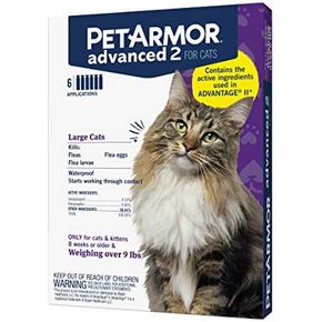 PetArmor Advanced 2 Flea Prevention for Large Cats, 6 Month Supply
