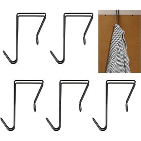 5Pack Wire Cubicle Hooks,Cubicle Shelf Hangers for Hats,Bag,Coat,Mirror,Office Cubicle Accessories(Black)
