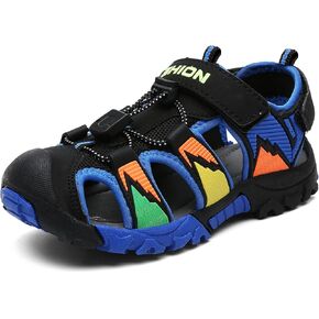 Littleplum Boys Sandals Closed Toe Sport Sandals Summer Shoes for Kids Walking Hiking Athletic Outdoor
