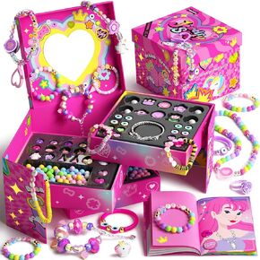 Tomons Bracelet Making Kit for Girls Ages 6-12 Year Old, Jewelry Making Kit- Birthday for 6 7 8 10 11 12 Year Old Girl