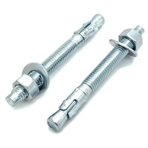 Four (4) 3/8" x 3-3/4" Zinc Plated Wedge Anchor Bolts | Heavy Duty (BCP980)