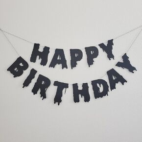 Halloween Themed Happy Birthday Banner
