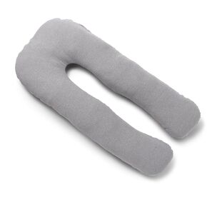 Medline Maternity Body Pillow, Sleep Pillow, U-Shape, Adult Side Sleepers, Full Body Pregnancy Pillow for Safe Sleep, Back, Belly, Leg and Hip Support, Removable Cover, 27"" x 55"", Gray
