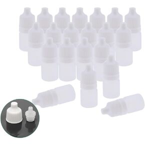 100/50PCS Plastic Eye Dropper Bottle Dropper Bottle, 10ML Empty Plastic Squeezable Eye Dropper bottle LDPE with Childproof Cap (100pcs Dropper Bottle)