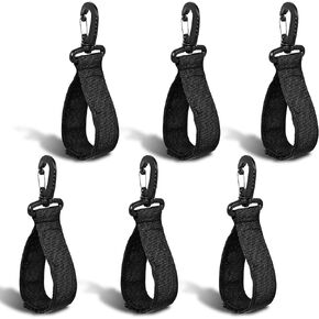 SAVITA 6pcs Kayak Paddle Clips, Nylon Boat Paddle Keeper Sup Paddle Holder Paddle Board Accessories Inflatable Kayak Paddleboard Accessories (Black)