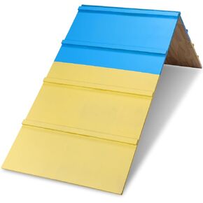 Spiareal Dog Agility Equipment 83.5 x 23.6 Inch Agility A-Frame Agility Training Equipment for Dogs Jumping Outdoor Dog Ramp Dog Agility Course Equipment for Climbing Playground, Yellow Blue