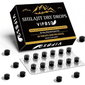 Shilajit Dry Drops, Shilajit Supplement, 18000 Mg Organic Shilajit Maximum Potency, Energy Booster, Gold Grade Nature Shilajit for Energy Support, 1 Pack of 30 Counts