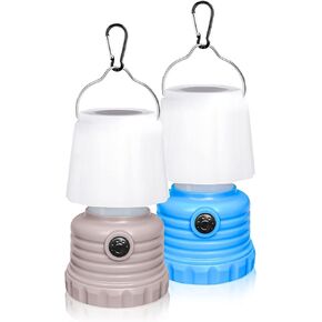 Onite 2 Pack Kids Camping Gear, Lanterns Battery Powered Led, with Flame Flicker Lighting Mode, 600Lm, for Kids Camping Chair, Bedroom, Festival, Party Decoration and Outdoor