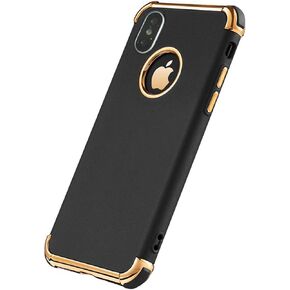 Matte Phone Case Compatible with iPhone X, Ultra Thin Slim Fit Flexible Soft Case with Electroplated Elegant Phone Case for iPhone X/iPhone Xs, Blue (5.8 inch)