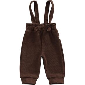 Yccutest Newborn Infant Baby Boys Girls Overalls Suspender Pants Solid Corduroy Bottoms Adjustable Knot Straps