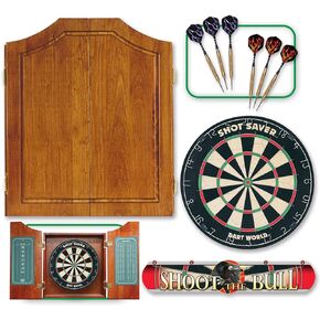 Dart World Early American Dart Cabinet Kit 49126 - Premium Solid Wood Dartboard Cabinet with Traditional Design