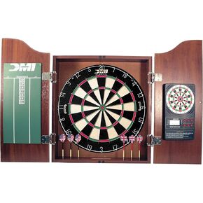 DMI Sports Bristle Dartboard Cabinet Sets - Includes LED Lighting or Electronic Scoring Option