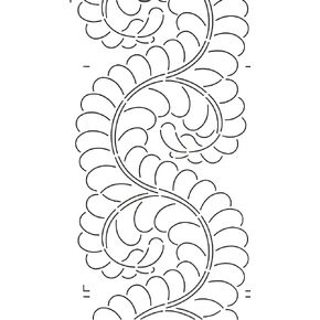 Quilting Creations Feather Border for Use with 422QC Quilt Stencil, 8"