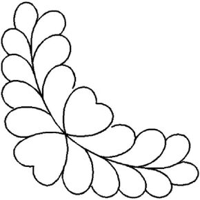 8"x 4.5" Feather Design Quilting Stencil by QCI - 577