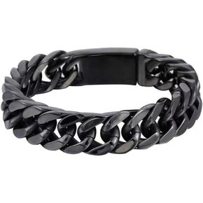 Bracelets for Men Women Stainless Steel Sturdy Curb Chain Gifts for Valentines Day, Fathers Day, Mothers Day, Wedding, Party, Graduation (BC01)