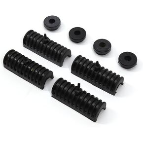 Red Hound Auto Replacement Rubber Mounts for Hard Saddlebags Support Cushions with Bushings Compatible with Harley Davidson Set of 4
