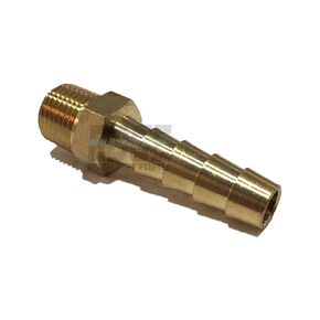 EDGE INDUSTRIAL 1/4" Hose ID to 1/8" Male BSP BSPT Straight Brass Fitting Fuel / AIR / Water / Oil / Gas / WOG (Qty 25)