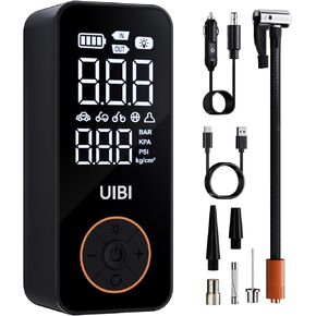 Tire Inflator Portable Air Compressor, 150 PSI Air Pump For Car Tires, 2X Faster Inflation Portable Air Compressor, Cordless Tire Pump For Car Portable, Bike, Motorcycle, Balls With LED Light, A6