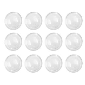 12 Pcs Clear Plastic Outlet Covers, Shock Prevention Child Safe Easy Install Electrical Protector Safety Improved Baby Outlet Plug Covers (Transparent) Bathroom Safety Electrical Safety Baby Products
