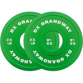 لوحات وزن متغيرة للياقة البدنية من DX Grandway 1.25 رطل 2.5 رطل 5 رطل، لوحات دعم لوحات أولمبية لرفع الأثقال، لوحات وزن ممتصة للصدمات من الفولاذ المطاطي، لوحات وزن لتدريب القوة in Kuwait