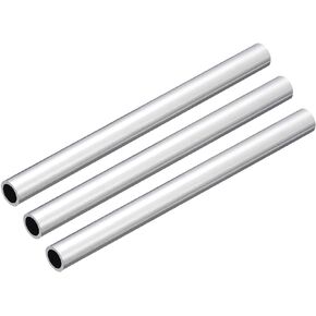 uxcell 6063 Aluminum Round Tube, 8mm OD 6mm Inner Dia 100mm Length Pipe Tubing for Industry DIY Projects, 3 Pcs