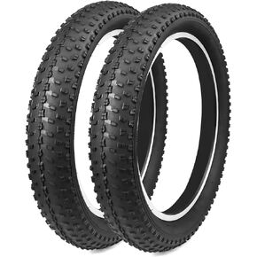 Fat Bike Tires 20 x 3 Bike Tires Ebike Tires 20 x 3 Bike Tire 20 x 3 Heavy Duty High-Performance Wear-Resistant E-Bike Mountain Snow Bike Tire ，1/2pack，Black