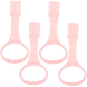 Toddmomy 4pcs Children's Bed Pull Ring Nursery Pull Rings Playpen Pull up Rings Infant Crib Pull Rings Kids Walking Training Tool Portable Crib Auxiliary Ring Pink Toddler