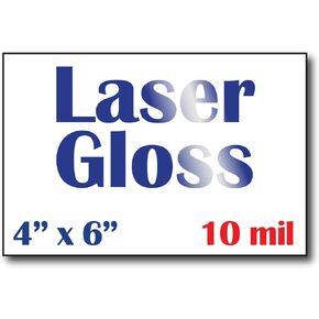 Glossy 4" X 6" Cardstock for Laser Printers - 50 Sheet Pack - High Gloss Invitation Photo Paper