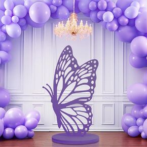 3ft Wood Butterfly Prop Large Butterfly Wings Cutout Wood Standing Butterfly Backdrop Princess Butterfly Prop Decoration for Baby Shower Birthday Butterfly Party(Pink)